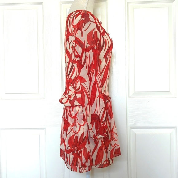 MNG By Mango Floral Chiffon Dress - Picture 5 of 10